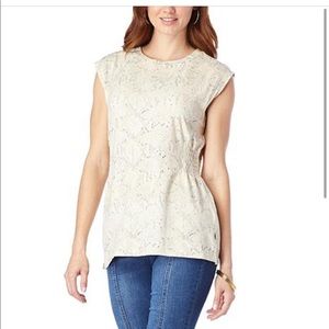 Skinnygirl tonal snake sleeveless top